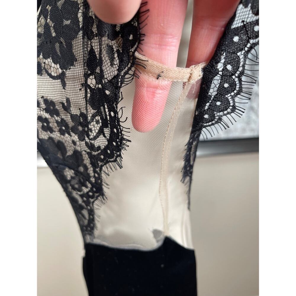 BRONX AND BANCO Cobra One Shoulder Long Sleeve Lace Asymmetric Maxi Gown Sz S - Picture 7 of 10